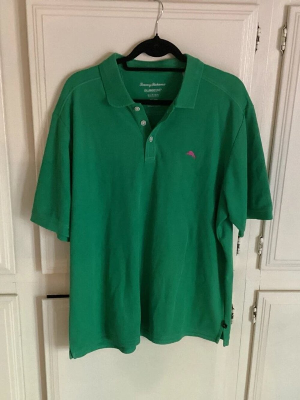 TOMMY BAHAMA Islandzone Supima Cotton Solid Green Polo Men’s XL